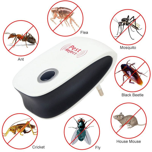 Ultrasonic Pest Repeller, (4Pack) Upgraded Electronic Indoor Plug-in Pest Control Efficient Repelling Rat, Spider, Ant, Mosquito, Cockroach, Bed Bug and Other Rodents, Non-Toxic Eco-Friendly