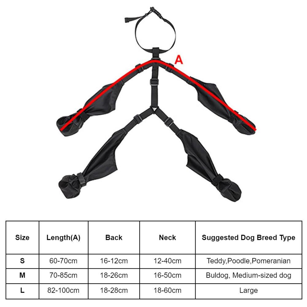 Waterproof Anti-Fall Dog Outdoor Walking Running Hiking Booties with Auxiliary Strap_4