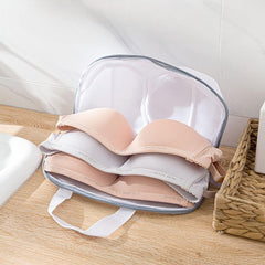 High Permeability Mesh Bra-shaped Lingerie Laundry Bags With Handle And Zipper_4