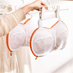 High Permeability Mesh Bra-shaped Lingerie Laundry Bags With Handle And Zipper_11