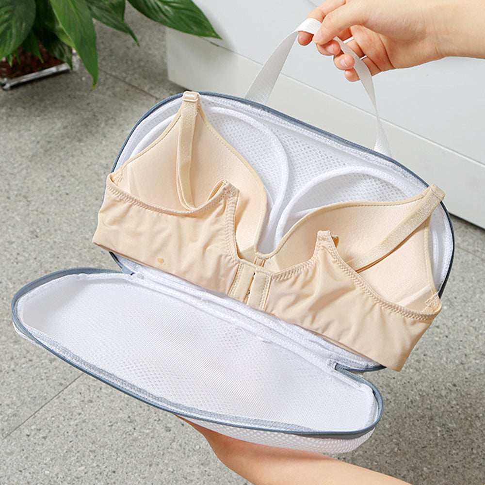 High Permeability Mesh Bra-shaped Lingerie Laundry Bags With Handle And Zipper_10