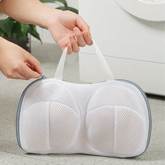 High Permeability Mesh Bra-shaped Lingerie Laundry Bags With Handle And Zipper_3