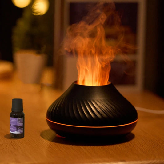 Color Flame Volcanic Aroma Diffuser Essential Oil Lamp_5