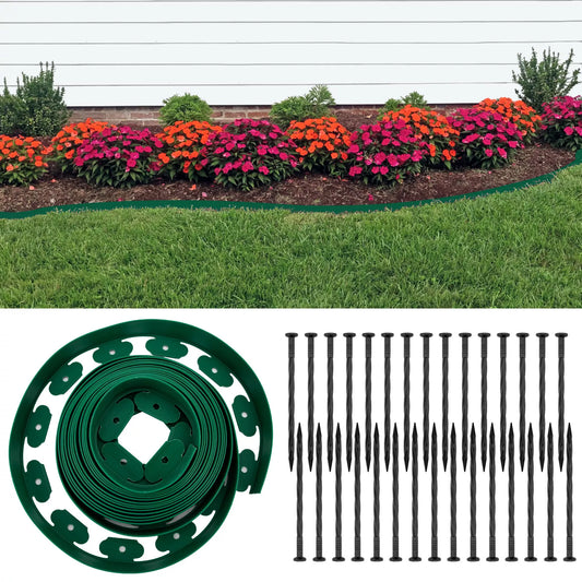 10M-50M Flexible Garden Bed Edging Lawn Grass Border Paving Edge Liner With Pegs