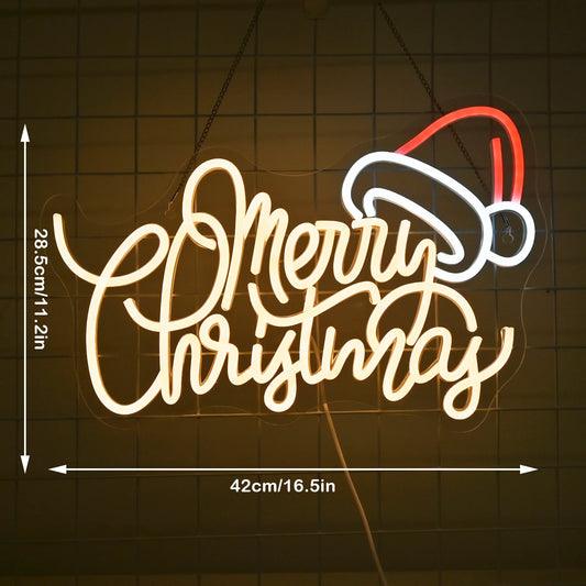 Merry Christmas Neon LED Signs Christmas Decoration