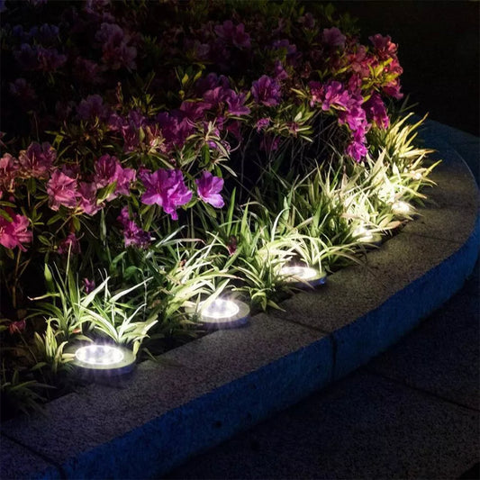 Solar Powered LED Buried Inground Recessed Light Garden Outdoor Deck Path