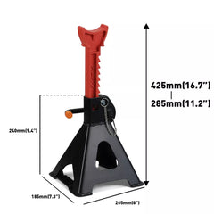 2-Piece 3Ton/6000lbs Jack Stands Double Lock Adjustable Truck Ratchet Lift Hoist