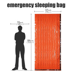 Portable Waterproof Emergency Survival Sleeping Bag - Mylar Thermal Sack for Outdoor Adventures