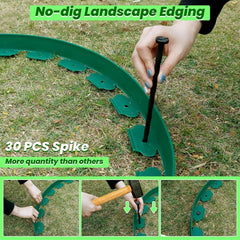 10M-50M Flexible Garden Bed Edging Lawn Grass Border Paving Edge Liner With Pegs