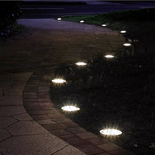 Solar Powered LED Buried Inground Recessed Light Garden Outdoor Deck Path