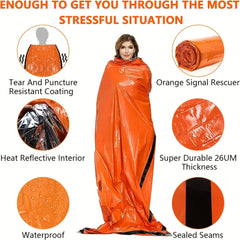 Portable Waterproof Emergency Survival Sleeping Bag - Mylar Thermal Sack for Outdoor Adventures