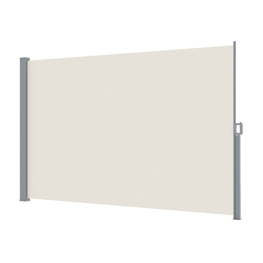 Retractable Side Awnings for Baclony,Terrace or Patio Sun Shade Outdoor,Privacy Screen 2X3M Cream