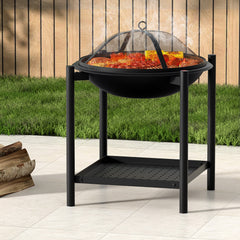 Fire Pit BBQ Grill 2-in-1 Outdoor