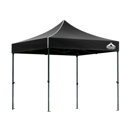 Gazebo Pop Up Marquee 3mx3m Folding 500D Wedding Tent Base Pod Black