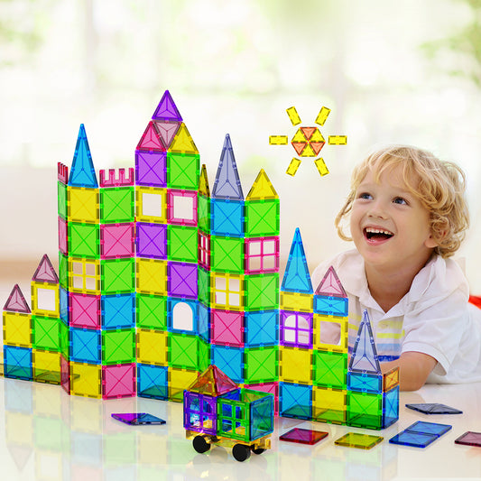 60pcs Kids Magnetic Tiles Blocks Building Educational Toys Children Gift STEM