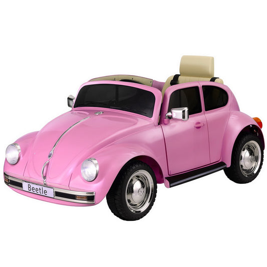 Volkswagen Beetle Kids Ride On Car Electric Toys Horn Remote 6V Pink 3-8 Yr