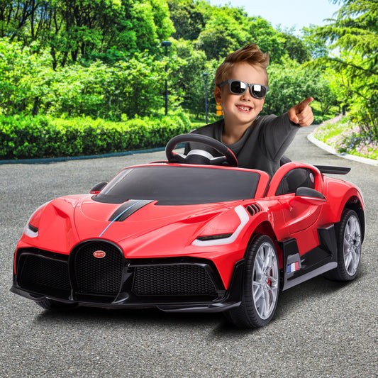 Kahuna Licensed Bugatti Divo Kids Electric Ride On Car - Red - 3-8Yr