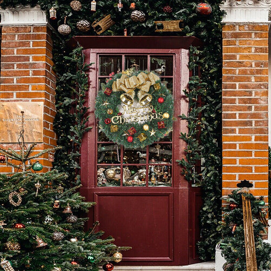 Christmas Wreath Door Garland Decoration Front Door Hanging Flowers Tree Decor