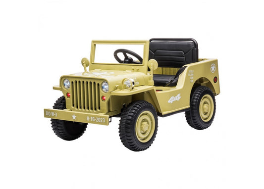 Jeep Go Skitz Major 12V Electric Ride On - Khaki - 3+ Yr