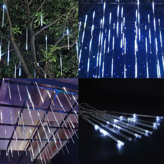 288LED Solar String Light Meteor Shower Rain Tree Flowing Lighting