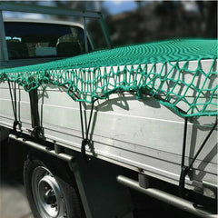 2x3m Ute Trailer Truck Net - Nylon 35mm Mesh with Bungee Cord and 15 Free Hooks