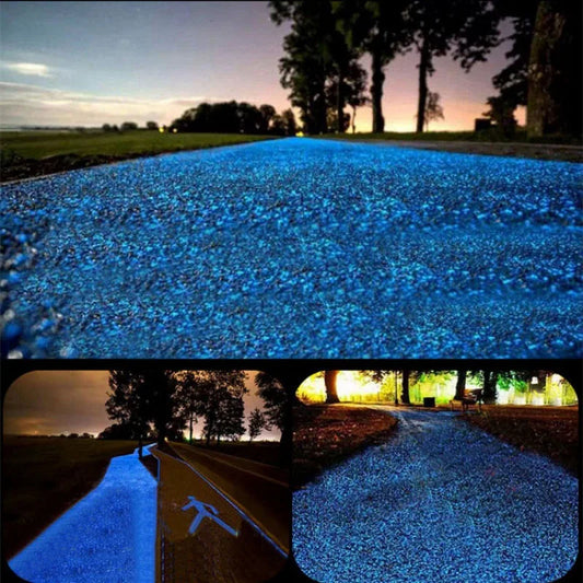 1000pcs Luminous Sand Glow In Dark Stone Pebble Garden Yard Outdoor Path Lawn Decoration Fish Tank Aquarium Home DIY Decor 3-5mm