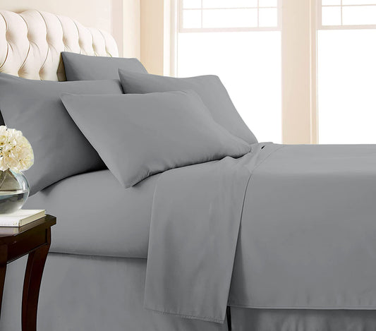 2000TC Egyptian Cotton Bed Flat Fitted Sheet Set