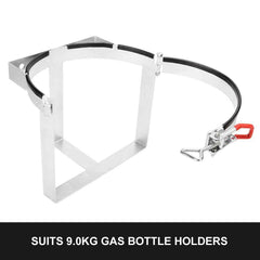 Lockable Galvanized Gas Bottle 4.5KG Holder for Camping Trailer Caravans RV