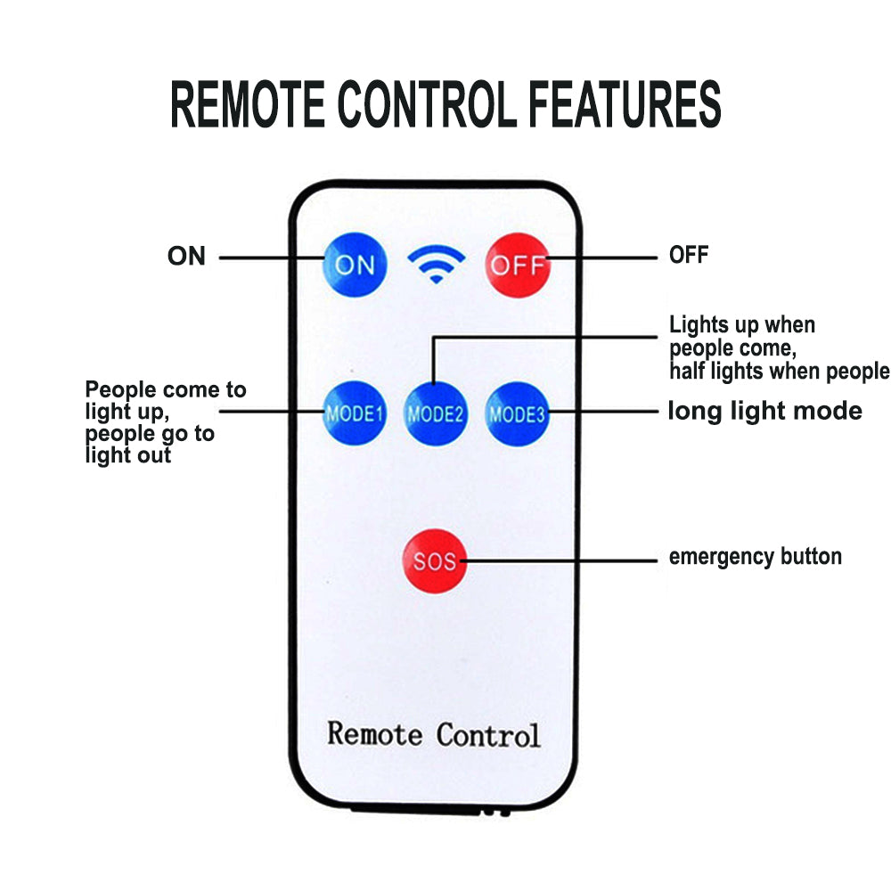 Motion Sensor Garden Wall Outdoor Solar Street Remote Controlled Waterproof Solar Lamp_2
