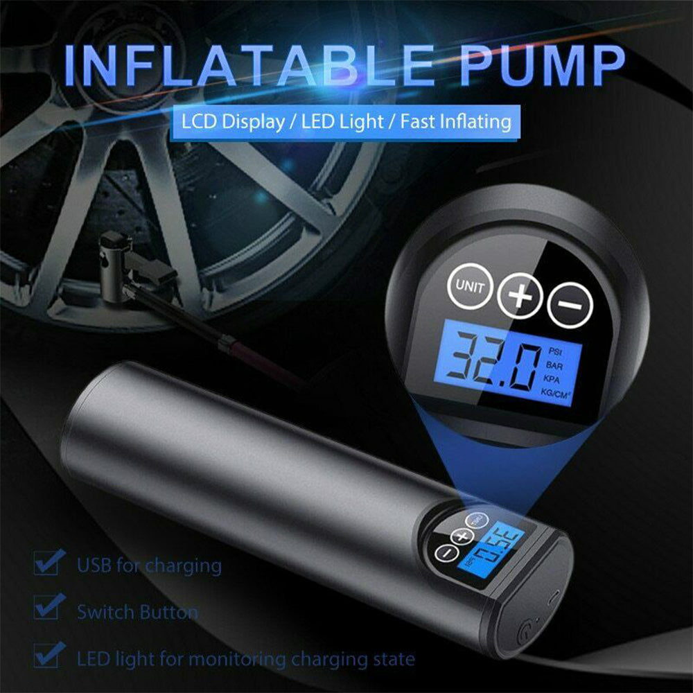 Electric Wireless LCD Display Mini Car Air Pump_5