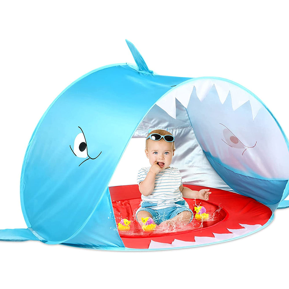 Baby Beach Shark Tent with Shallow Dipping Pool_10