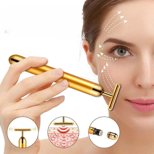 2 IN 1 Electric Face Massager 24k Golden Facial Massager – Battery Powered_10