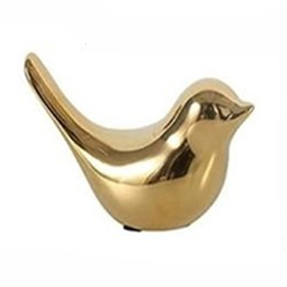 Small Birds Statue Gold Home Décor Modern Style Figurine Decorative Ornament_0