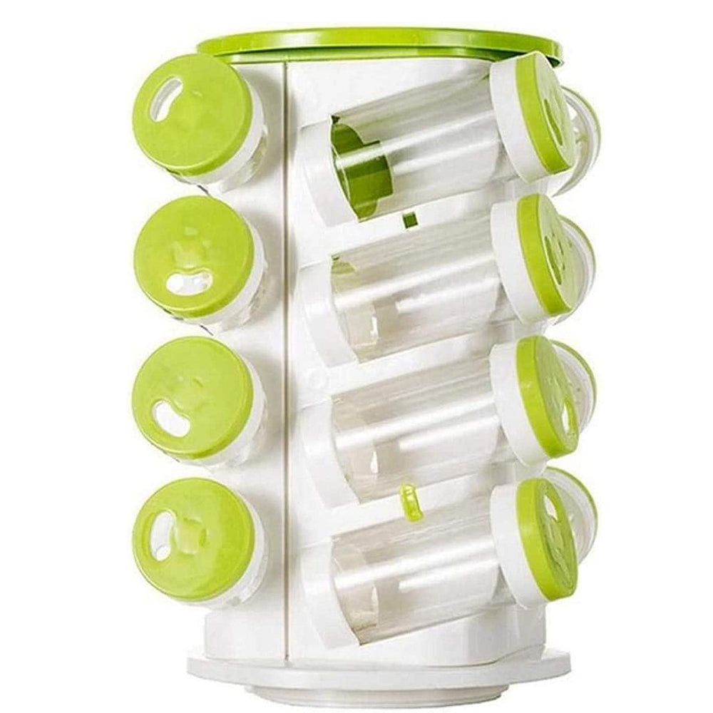 Revolving Transparent Spice Rack Seasoning Rotating Organizer_0