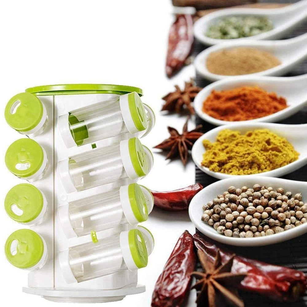 Revolving Transparent Spice Rack Seasoning Rotating Organizer_9