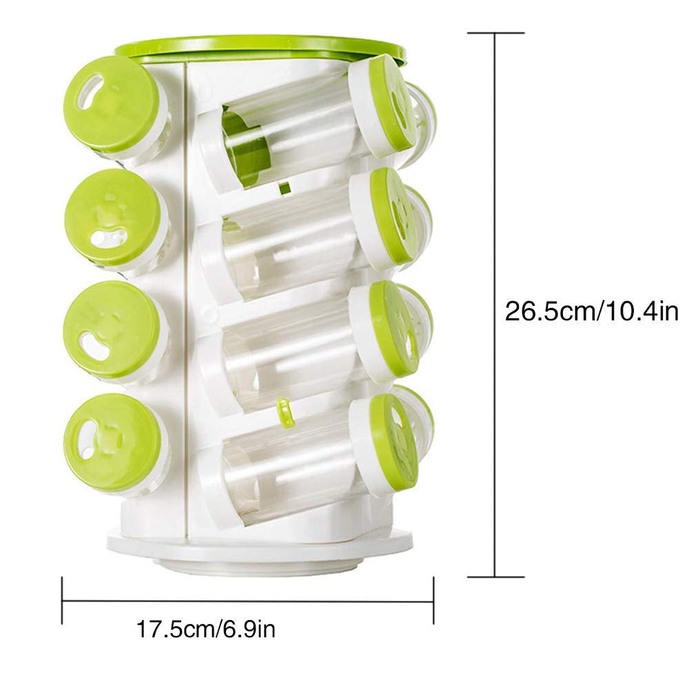 Revolving Transparent Spice Rack Seasoning Rotating Organizer_3