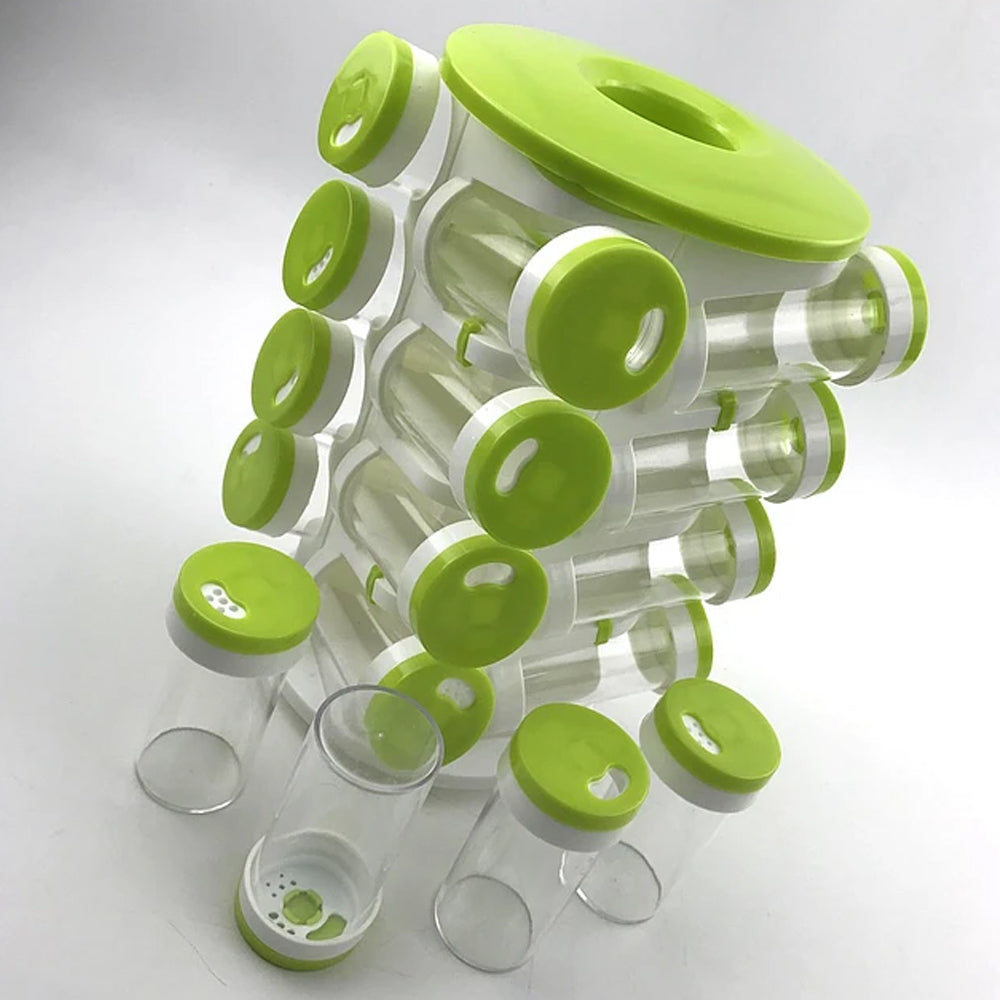 Revolving Transparent Spice Rack Seasoning Rotating Organizer_7