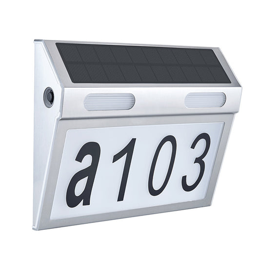 Solar Powered Motion Sensor LED Home Number Outdoor Indicator_1