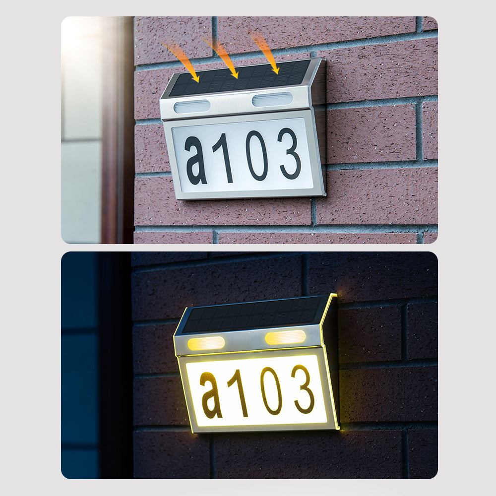 Solar Powered Motion Sensor LED Home Number Outdoor Indicator_9