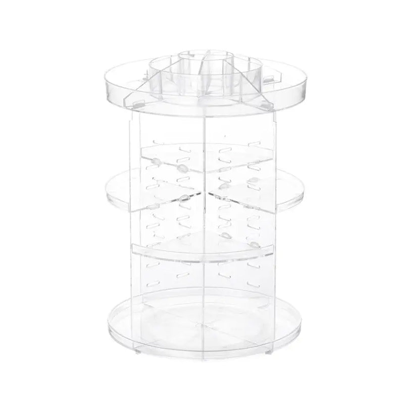 360° Rotating Acrylic Makeup Organiser Clear Cosmetics Storage Box_1