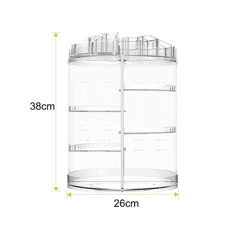 360° Rotating Acrylic Makeup Organiser Clear Cosmetics Storage Box_2