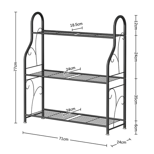 GREENHAVEN 3 Tier Metal Plant Stand - Sturdy Display Rack for Indoor and Outdoor Use_1