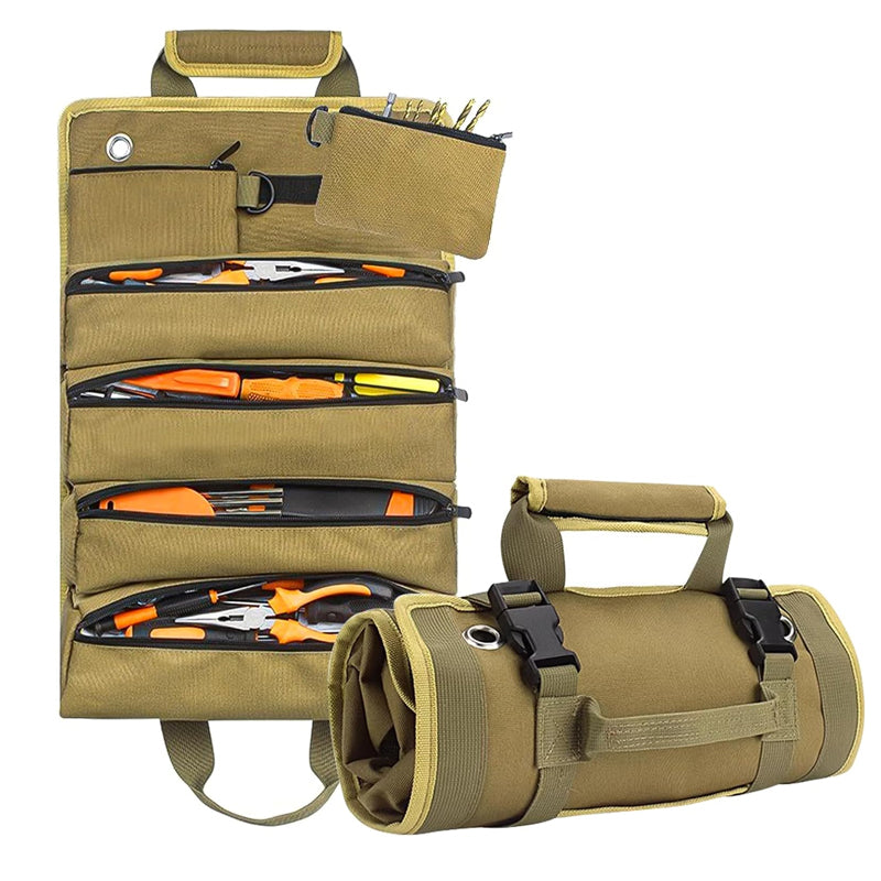 Large Capacity Waterproof Foldable Roll Tool Bag_0