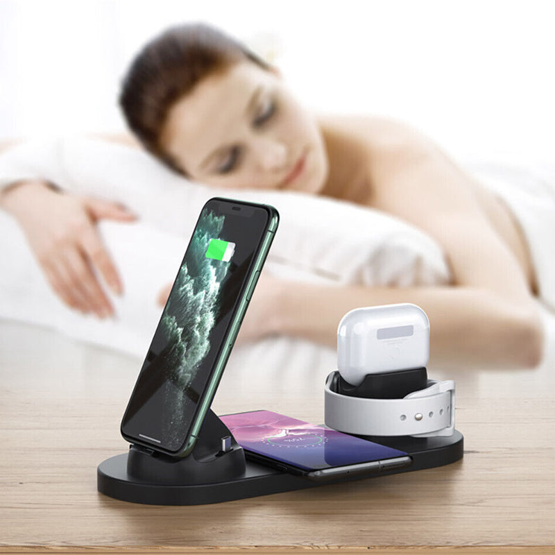 6-in-1 Wireless Charging Station Fast Charging Dock for Android and Apple Devices_10