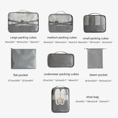 7Pcs Packing Travel Bags Luggage Organiser Inserts