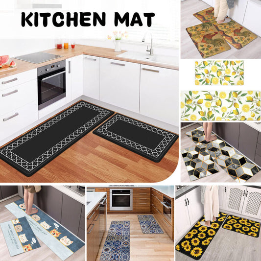 Kitchen Mat Non-Slip Waterproof Anti-Oil Home Door Floor Rug Carpet Easy Clean