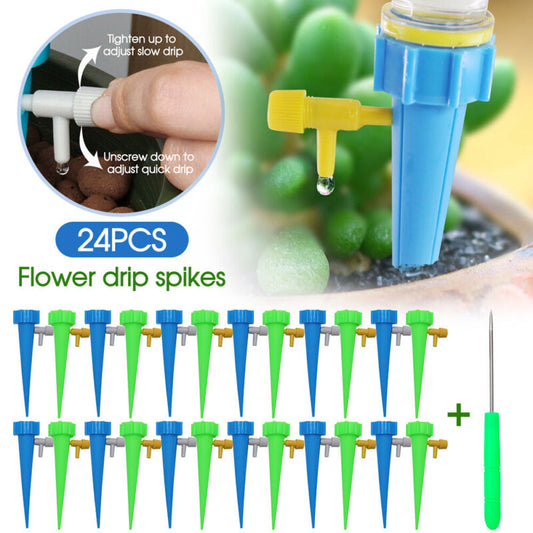 Self-Watering Water Drippers for Indoor Outdoor Plants x24