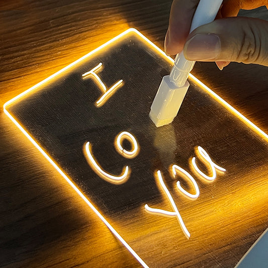 Creative Message Board Led Night Light USB With Pen