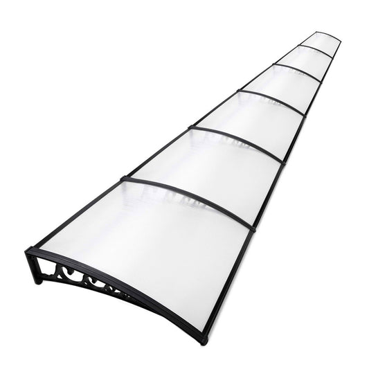 1m x 6m Window Door Awning Door Canopy Patio UV Sun Shield WHITE  DIY