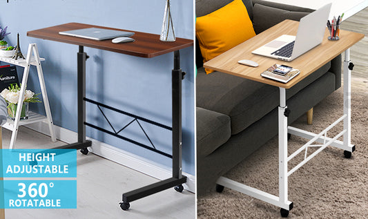 Portable Height Adjustable Wooden Laptop Table